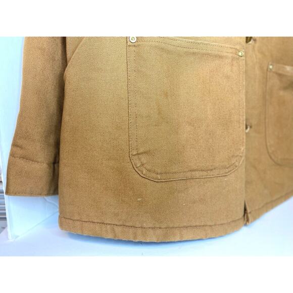 Vintage Carhartt Jacket Brown Duck Blanket Lined Chore Coat Men’s Sz. 46 - Picture 7 of 17